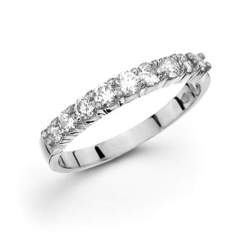 14k PG Lds Dia MP Wedding Linear Ring